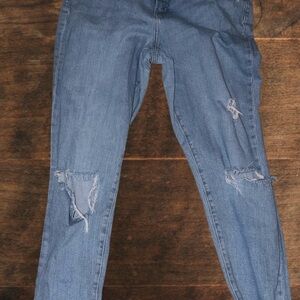 Old Navy High Rise Blue Distressed Jeans